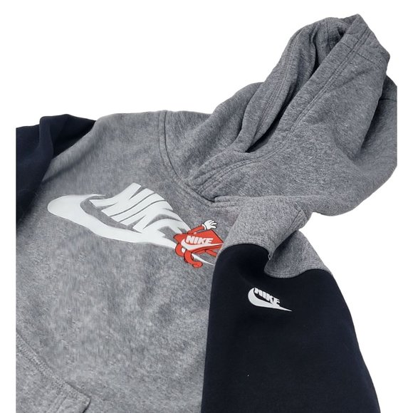Nike Hooded Sweatshirt with Graphics Gray Black Hoodie‎ Size Youth Large - Picture 7 of 7